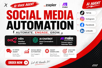 ai automation, n8n automation, social media manager, social media post, make com