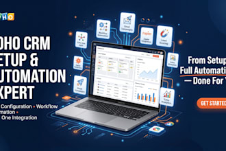 setup zoho CRM, zoho automation, zoho one, books, analytics, campaigns, forms