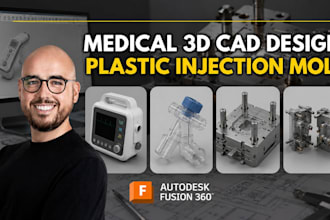 do medical 3d cad design, injection molding plastic part and sheet metal dxf