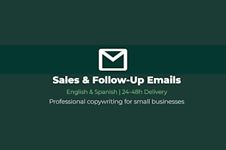 write sales and follow up emails for your business