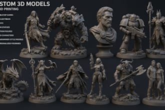 sculpt 3d miniature model 3d character model tabletop miniature dnd stl printing