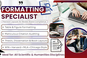 format manuscript, edit, and audit citations in apa, harvard, chicago