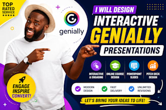 interactive genially presentations online courses powerpoint slides pitch deck