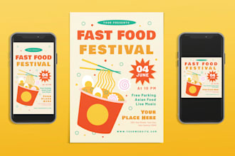 design a stunning menu flyer, poster, brochure, postcard and restaurant banner