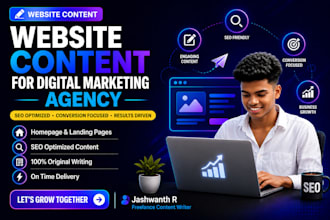 write SEO optimized website content and landing pages