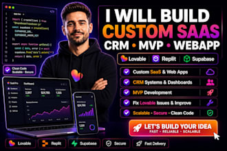 build custom saas crm mvp webapp lovable replit supabase fix lovable saas mvp