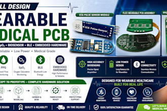 design wearable medical pcb egg ppg spo2 biosensor ble embedded hardware