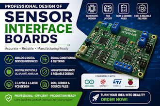 design custom sensor interface boards for arduino, esp32, stm32