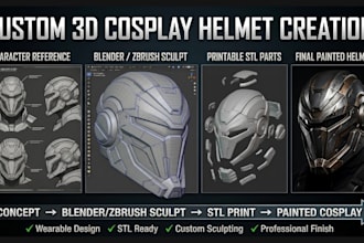 sculpt 3d cosplay mask 3d helmet design 3d mask model anime mask print and paint