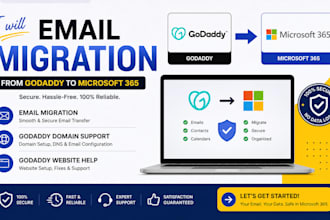 email migration from godaddy to microsoft 365 godday domain issue godday website