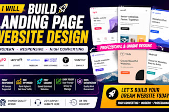 build zyro ucraft weblium spreadsimple tilda simvoly landing page website design