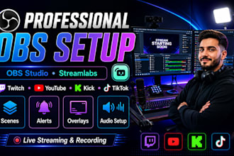 setup obs studio, streamlabs for twitch, youtube, kick and tiktok
