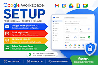 set up google workspace, migrate email, dns and business email