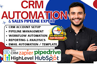 do gohighlevel automation sales pipeline hubspot pipedrive zoho crm integration