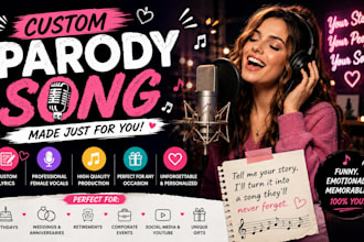 create a custom parody style song for any occassion