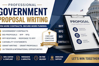 provide government contract proposal writing