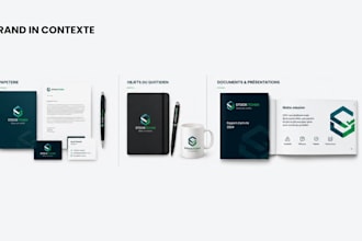 create a modern brand identity and brand guidelines