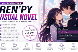 develop your renpy visual novel from concept to playable game