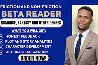 review your first chapter and provide honest feedback