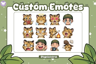 create custom emotes and stickers for you