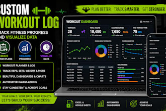 create a custom workout log to track fitness progress and visualized data