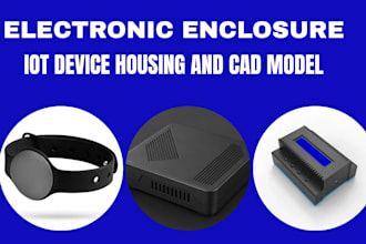 design wearable electronics enclosure, iot device product housing and cad model