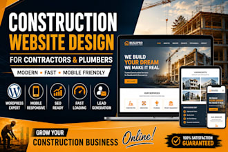 design construction website, contractor website in wordpress