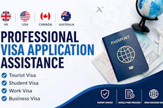assist with UK, USA, canada, australia visa applications