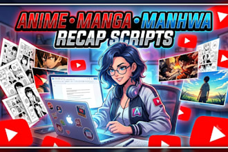 write anime, manhwa and manga recap scripts for youtube automation
