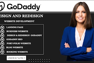 build a responsive godaddy website design, redesign and SEO website development