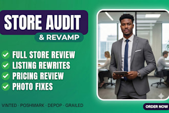 fix optimize and set up your underperforming vinted poshmark depop store
