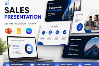 do sales presentation design, redesign existing sales presentation