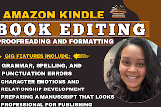 do amazon kindle book editing, proofread paperback kdp formatting fiction novel