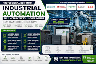 design industrial automation, plc, motor control and power system