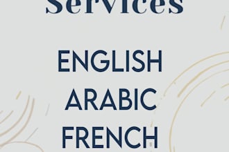 translate arabic, french and english texts professionally