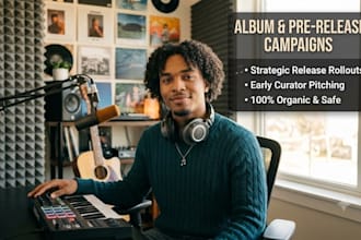 do organic pre release music promotion and album launch marketing, spotify music