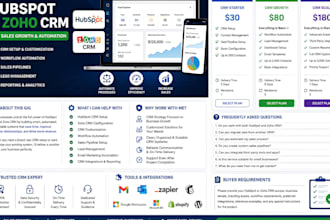 build and automate your hubspot or zoho CRM for sales growth and business