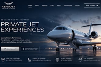 design wix aviation website aircraft website private jet website aerojet website