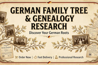 create a professional german family tree and genealogy research