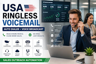 setup fix sales outreach voice broadcast USA ringless voicemail drop auto dialer