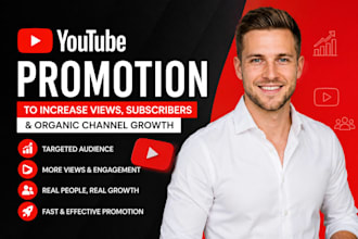 do youtube promotion to increase views, subscribers, and organic channel growth