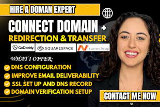 connect domain on shopify, fix dns redirect and transfer domain