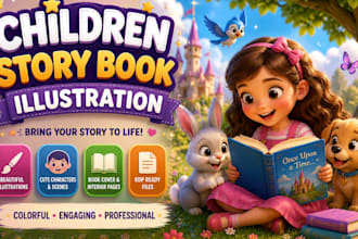 children story book illustration children story children story book illustration