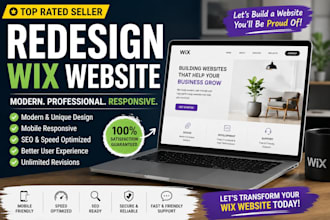 redesign wix website, wix website design, wix website redesign