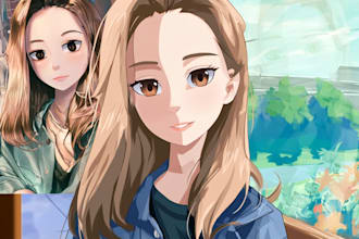 draw anime portrait or orginal character avatar for you pfp
