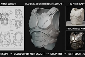 sculpt 3d cosplay armor model 3d cosplay creation wearable cosplay armor print
