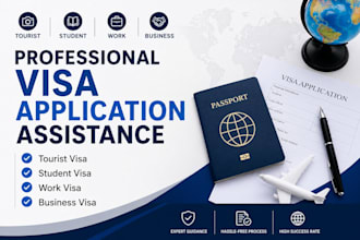 assist with tourist student work and business visa applications