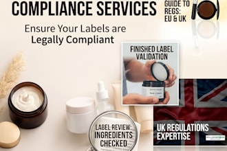 do USA cosmetic label regulation and check UK, eu  and us fda compliance report