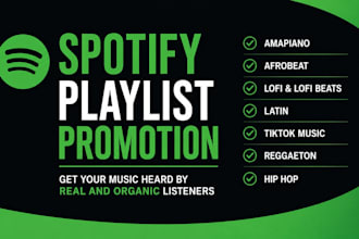 do spotify playlist promotion for amapiano afrobeat lofi and hip hop music