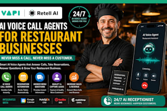 setup ai voice call agents with retell ai vapi ai  for your restaurant business